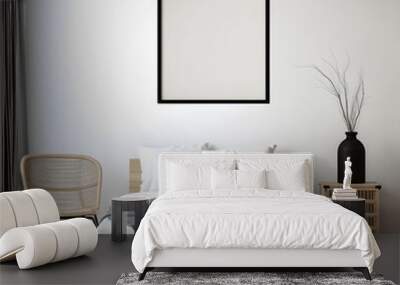 Mockup photo bed room minimal style  Wall mural