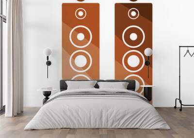 Audio system speakers icon Wall mural