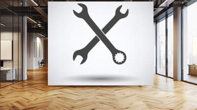 Crossed wrench  icon Wall mural