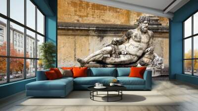 Sculpture of the man  Wall mural