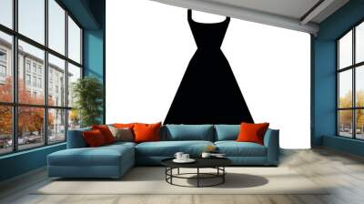 Dress icon on white. Wall mural