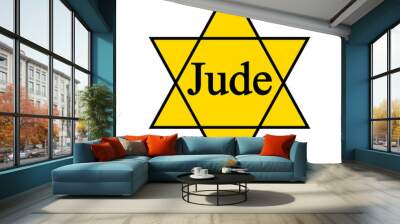 Yellow star Jude icon Wall mural