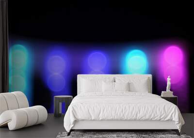 Abstract lights, tears in eyes , night city Wall mural