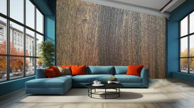 brown wooden texture may used as background Wall mural