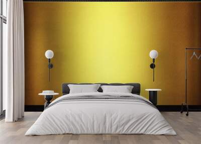 Gold plate texture on black background Wall mural