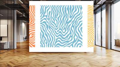 Groovy psychedelic Y2K style swirl background flat style design vector illustration. Distorted, twisted hippie color with wavy texture in an aesthetic style with abstract, groovy Y2K lines. Wall mural