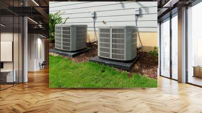 AC units connected to the residential house Wall mural