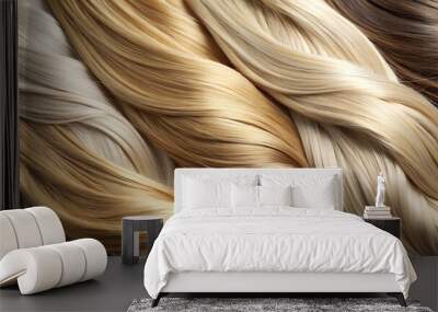 natural hair of various shades of blonde Wall mural