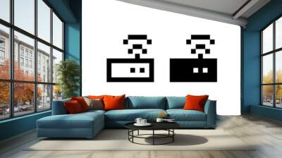 Pixel modem icon. Vector icon design. Wall mural