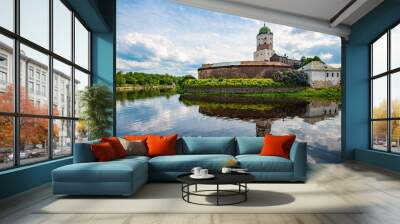 Vyborg castle in Russia on summer day Wall mural