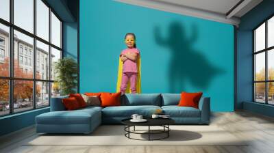 child playing superhero Wall mural