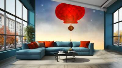 Chinese new year lantern Wall mural