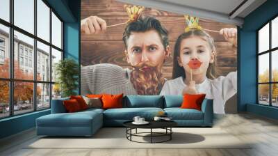 Father and his daughter Wall mural