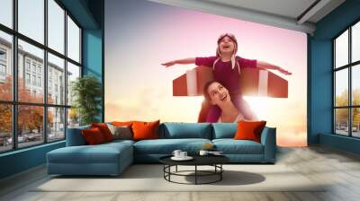 Happy loving family Wall mural