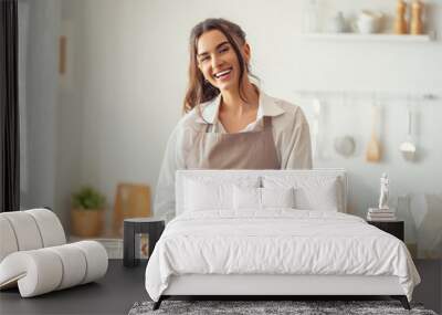 woman is preparing bakery. Wall mural