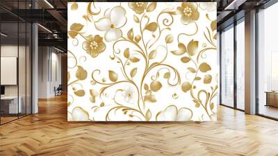 Seamless floral pattern endless repeating texture Wall mural