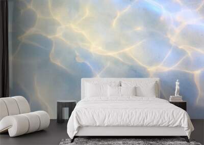 Abstract beautiful sandy beaches background with crystal clear waters of the sea and the lagoon. Wall mural