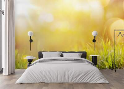 art abstract spring background or summer background with fresh g Wall mural