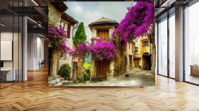 art beautiful old town of Provence Wall mural