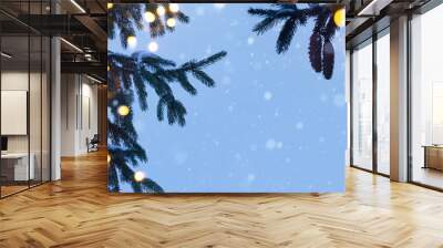 art christmas tree light Wall mural