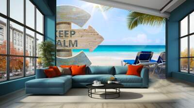 art vacation on the sea, background Wall mural