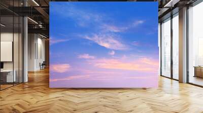 sunrise cloudy sky; Abstract Background of colorful sky concept Wall mural