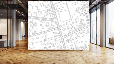 Vintage map background. Urban city top view. Vector Illustration. Wall mural