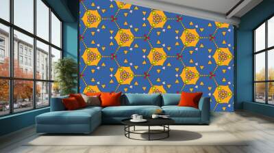 Blue seamless pattern Wall mural