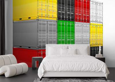 cargo container vector illustration Wall mural