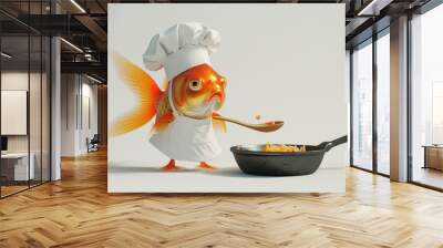 A goldfish cooking Wall mural