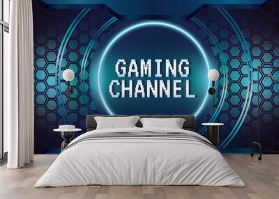 Game zone game icon background vector Wall mural