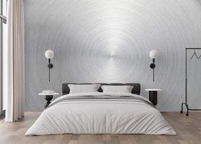 stainless steel circular brushed shiny metal texture Wall mural