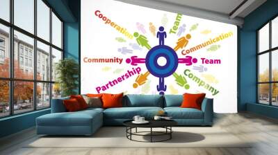 Teamwork busines concept Wall mural