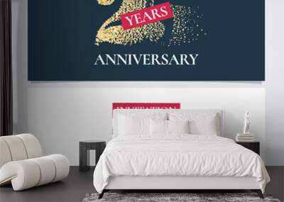 25 years anniversary invitation vector illustration. Design template Wall mural