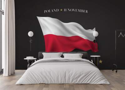 Poland independence day vector banner, greeting card Wall mural