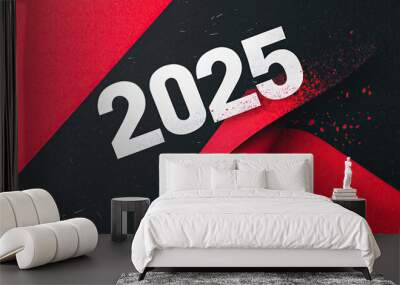 Happy New Year 2025.  Wall mural