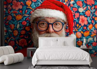 Modern Santa Claus portrait Wall mural