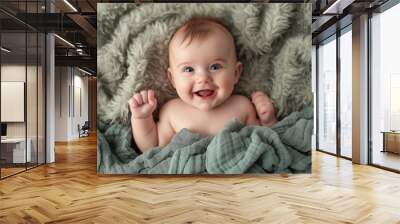 surprised happy cute baby Wall mural