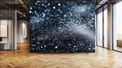 Silver sparkling background material, Generative AI Wall mural