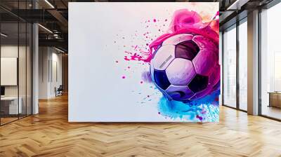 Vibrant Celebration of Euro 2024 Dynamic Artistic Representation of Football Energy and Spirit for the European Championship EM 2024 Wallpaper Digital Art Poster Brainstorming Map Magazine Background Wall mural