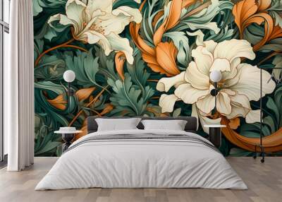 seamless floral pattern Wall mural