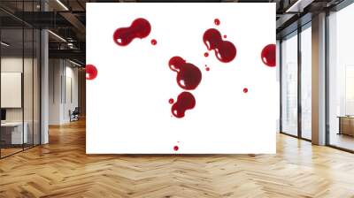 drop of blood isolated Wall mural