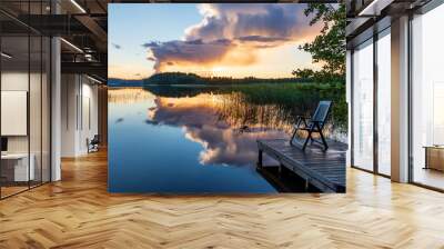 Midsummer midnight in Southern Finland Wall mural