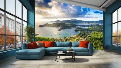 Sunset at English Harbor, Antigua Barbuda, Caribbean Wall mural