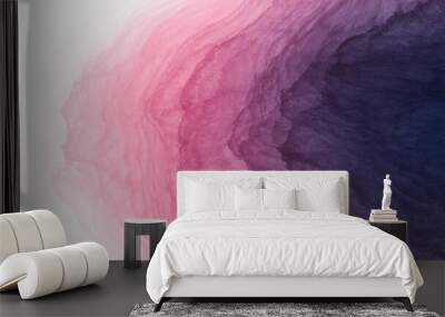 Abstract art pink purple blue pastel gradient paint background with liquid fluid grunge texture Wall mural