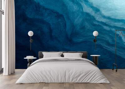 Abstract art teal blue green gradient paint background with liquid fluid grunge texture. Wall mural