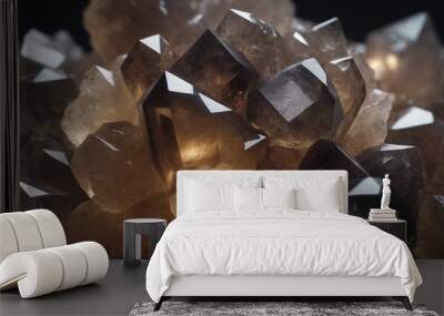 Beautiful clusters of Smokey Quartz Wall mural