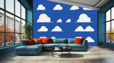 Flat design of elegant cumulus clouds Wall mural