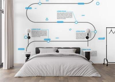 Infographic timeline 8 step, business presentation Wall mural