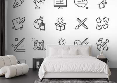 set of creative icons , such as thinking, drawing, work, education Wall mural